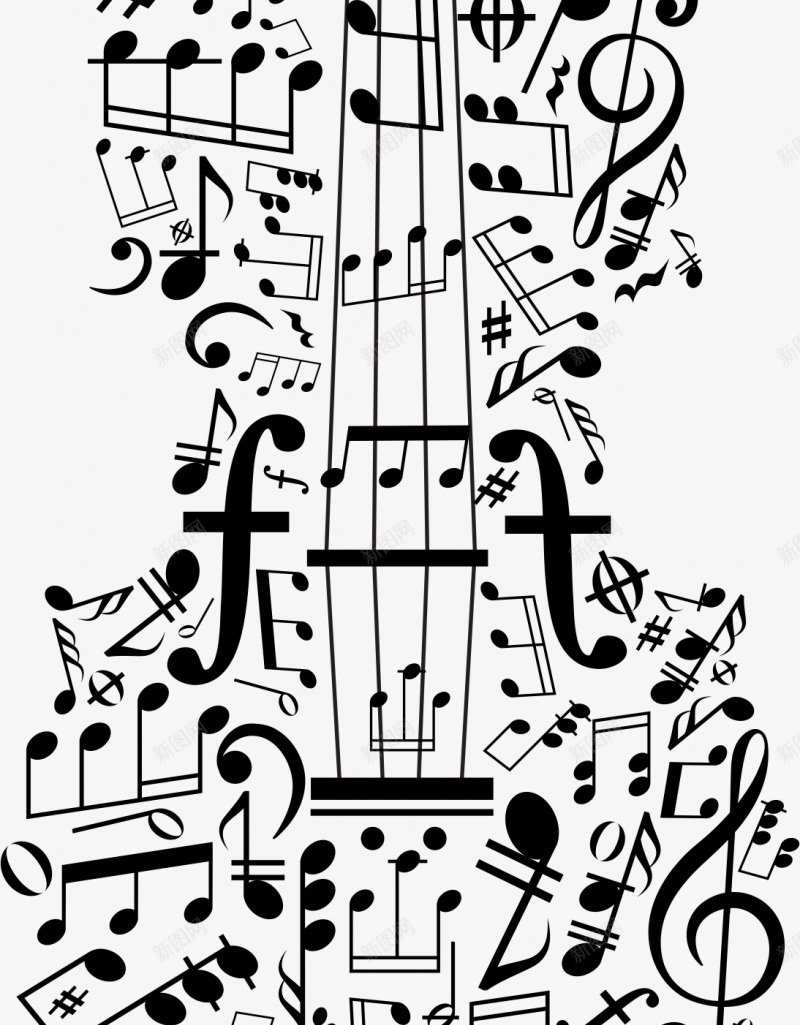 黑白五线谱音乐音符单调大全428png免抠素材_88icon https://88icon.com 黑白 五线谱 音乐 音符 单调 大全