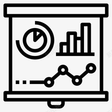 创意图表信息信息图表计划5线性图标