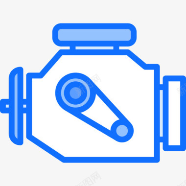 模拟发动机发动机机械3蓝色图标