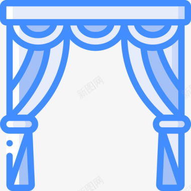 窗帘古董2蓝色图标