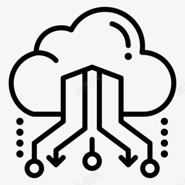 区块链接技术云链接网络图标