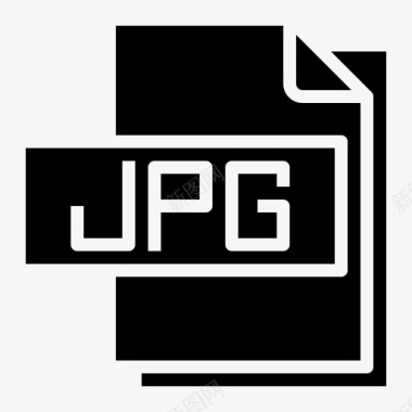 JPG文件格式Jpg文件文件格式实心图标