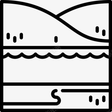 河岸环境26线性图标