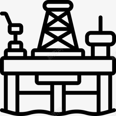 石油泄漏石油船用10线性图标