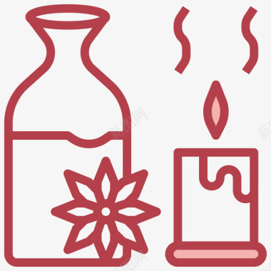 蜡烛spa41红色图标