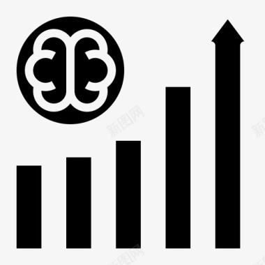 数据分析大脑概念7填充图标