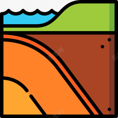岩石圈环境27线性颜色图标