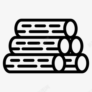 柴火烟熏柴火农场87轮廓图标