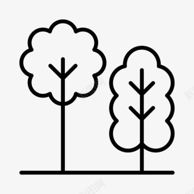 树木环境绿色植物图标
