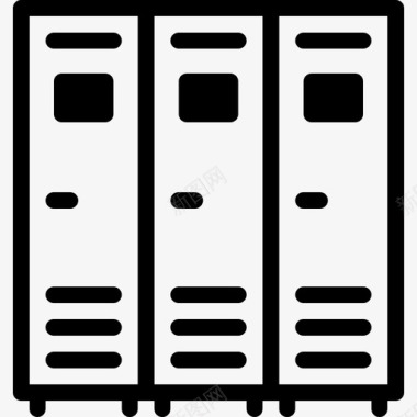 储物柜收纳柜储物柜214办公室直线图标