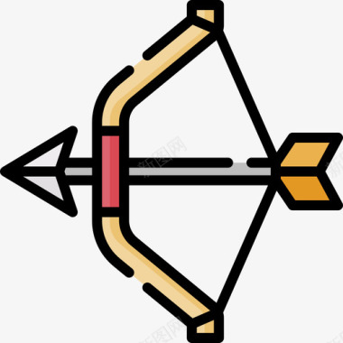 极限攀岩射箭极限运动31直线颜色图标