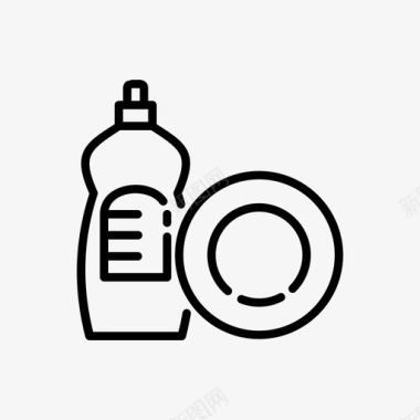 肥皂盘图标清洁剂元素图标