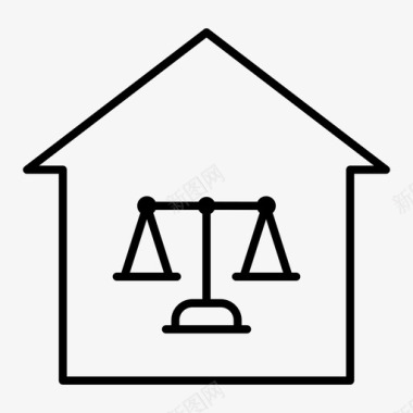 律师房屋建筑物财产图标