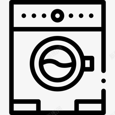 洗衣图标洗衣机酒店服务62直列式图标