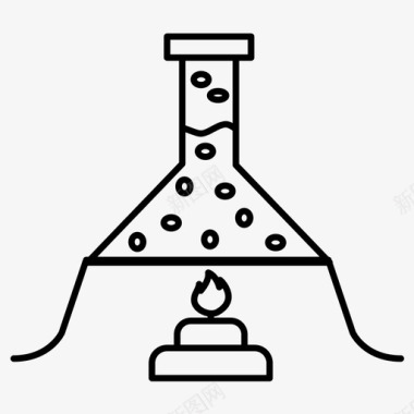 小烧杯化学化学烧杯实验室图标