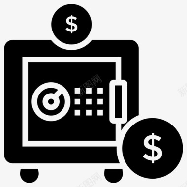 储物柜银行储物柜向量银行储物柜银行金库图标