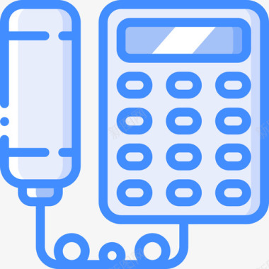固定电话通讯41蓝色图标