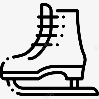 滑冰鞋冬季142直线型图标
