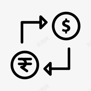 钱现金印度人图标