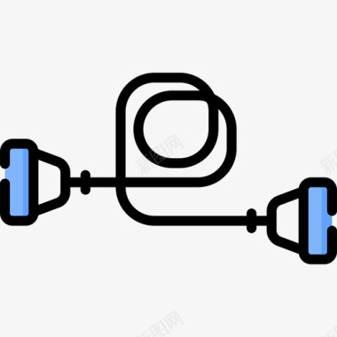 抽丝带阻力带治疗59线性颜色图标