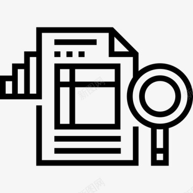 报告查询线报告业务459线性图标