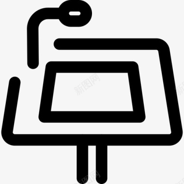 讲台讲台办公室演示5直线图标