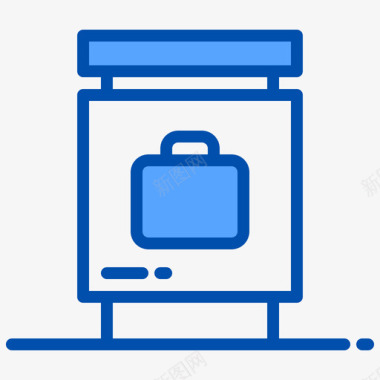 展架广告牌设计广告牌6号航站楼蓝色图标