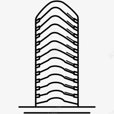 悉尼大剧院蛋白石塔公寓建筑图标