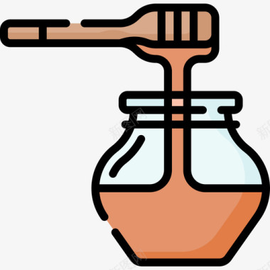 蜂蜜字体蜂蜜营养19原色图标