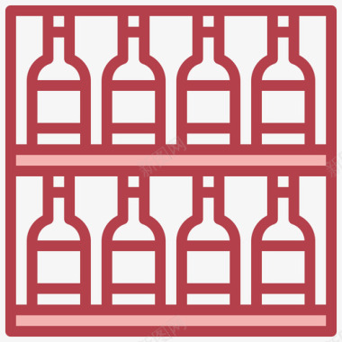 葡萄酒架葡萄酒14红色图标