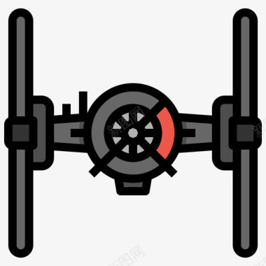 太空战争飞机太空战争4线性颜色图标