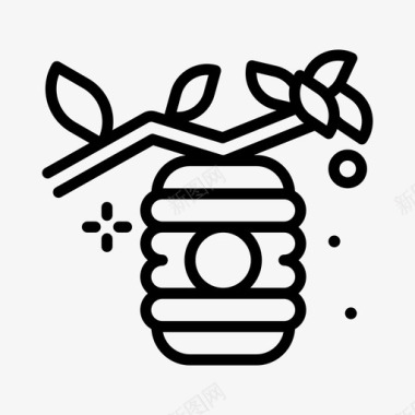 蜂房蜂房18号蜂房直线型图标