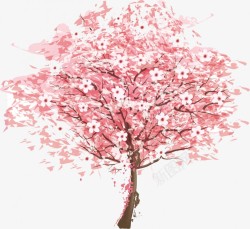 樱花树桃花树图片大全卡通手绘浪漫素材