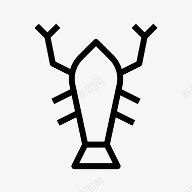 龙虾食物海鲜图标