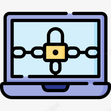 制图软件图标勒索软件网络攻击3线性颜色图标