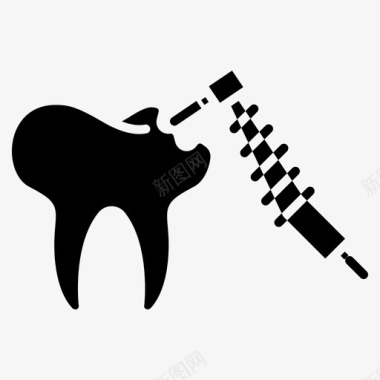 有关牙齿手术探头牙科牙医图标