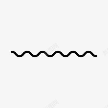 中国传统图案波浪线曲线线条图标