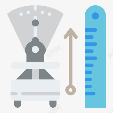 测量卷尺测量医用238扁平图标