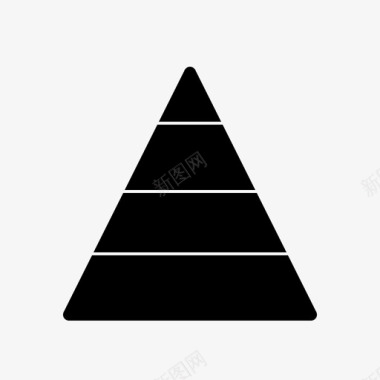 金字塔图层次结构三角形图标