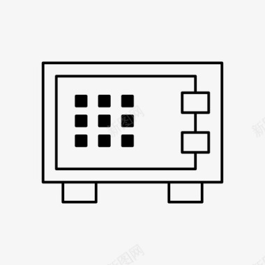 安全保险矢量保险箱银行存款图标