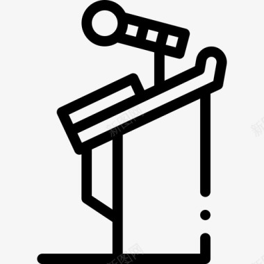 讲台讲台升职27直线型图标