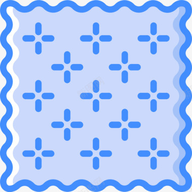 织物纺织品5蓝色图标