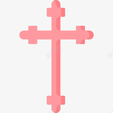 基督教十字架宗教48扁平图标