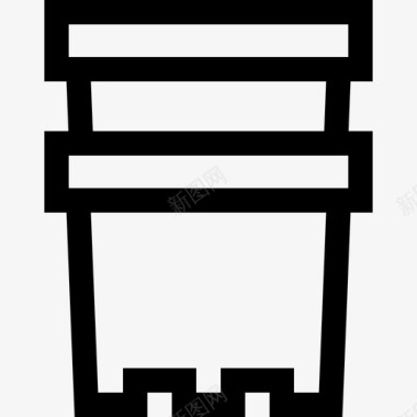 花盆架花盆温室14线性图标
