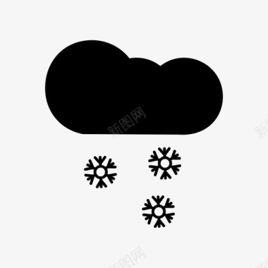 下雪大气云图标