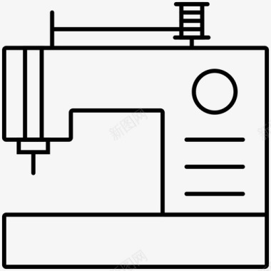 心形布料缝纫布料机器图标