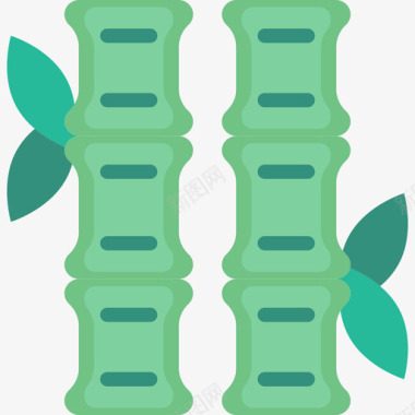 竹斗笠竹纺织品2扁平图标