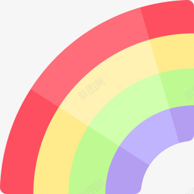 春天海报彩虹春天132平坦图标