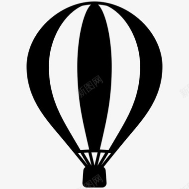 小气球热气球漂浮飞行图标