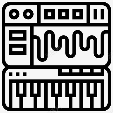 藏传佛教法器加法器录音室1线性图标